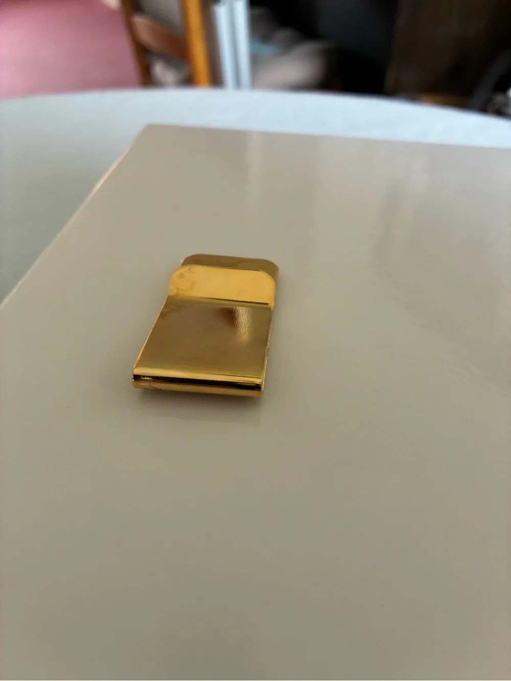Vintage Gold Money Clip with Runner Emblem - Unbranded